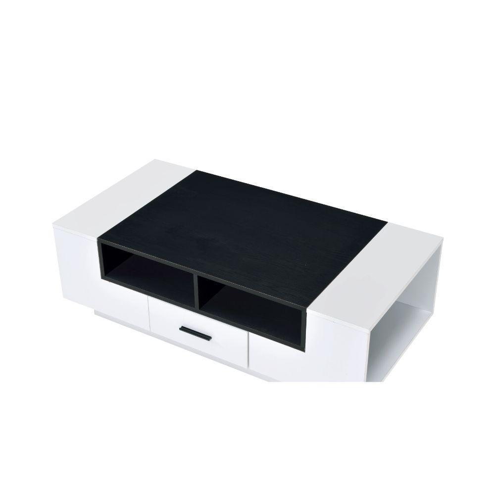 ACME Armour Coffee Table, White & Black FredCo