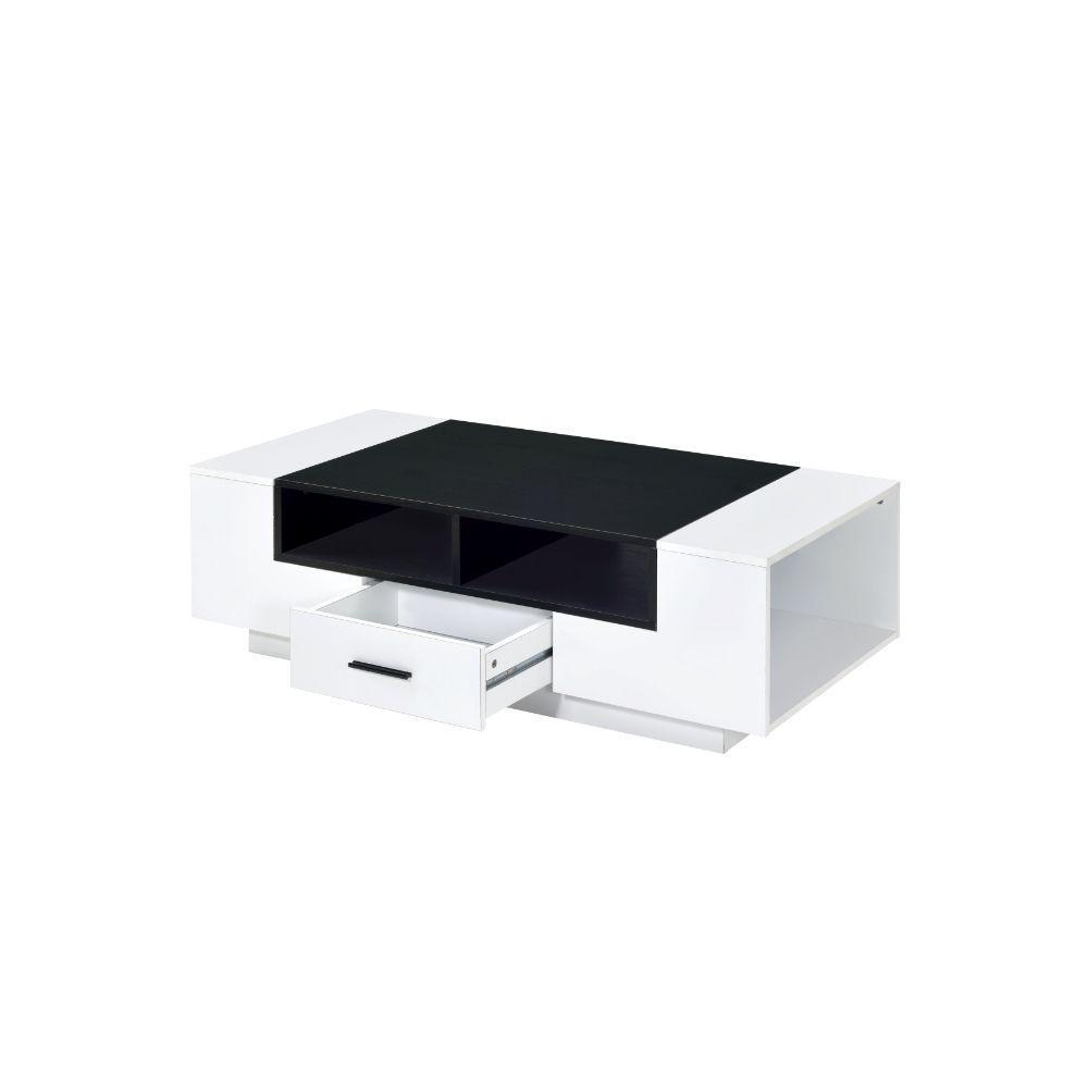ACME Armour Coffee Table, White & Black FredCo
