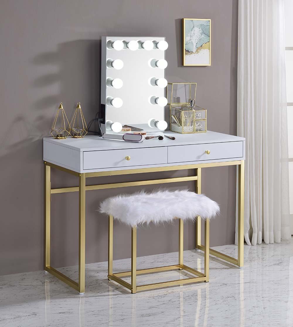 ACME Asa Accent Mirror, White Finish FredCo