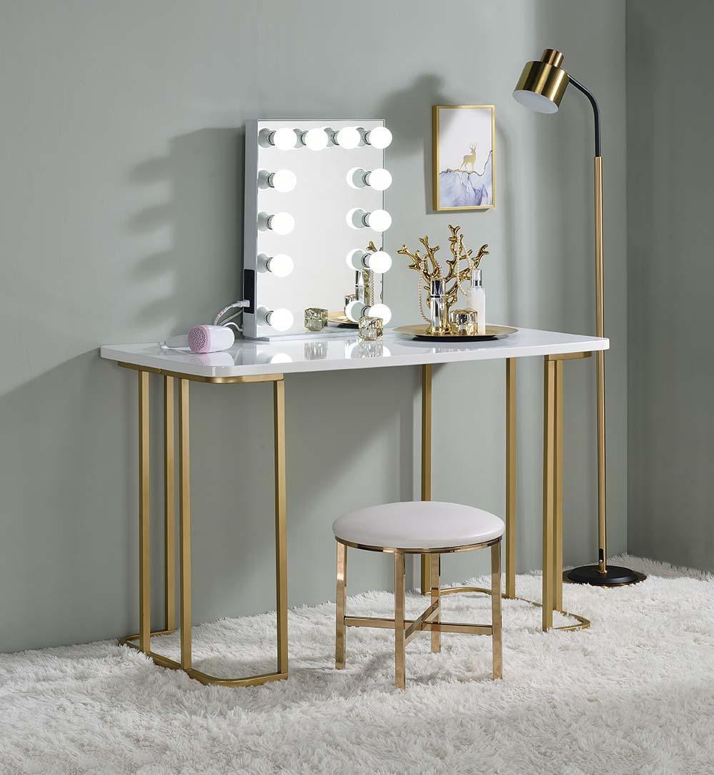 ACME Asa Accent Mirror, White Finish FredCo