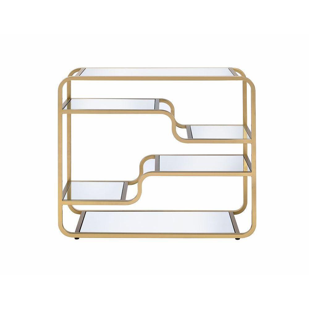 ACME Astrid Sofa Table, Gold & Mirror FredCo