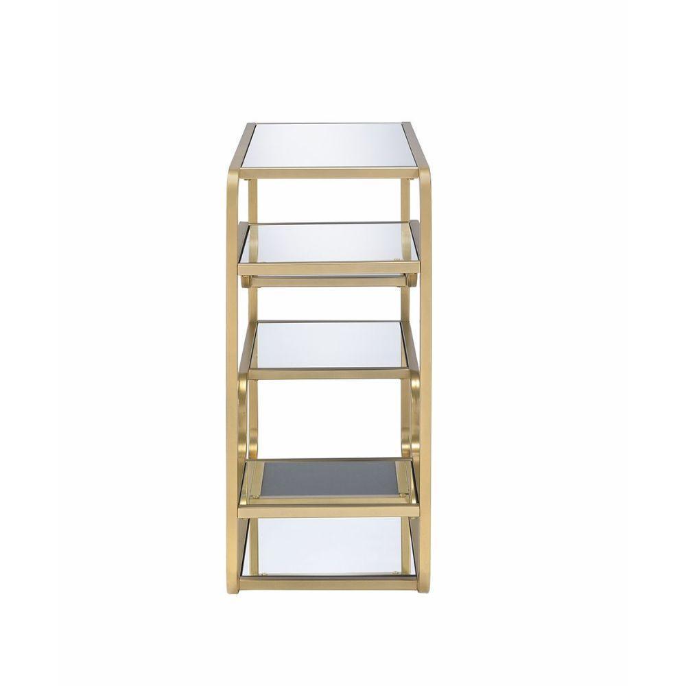 ACME Astrid Sofa Table, Gold & Mirror FredCo