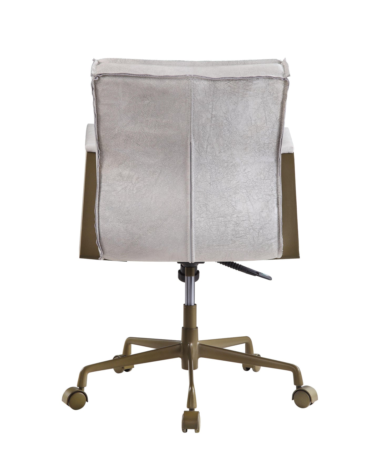 ACME Attica Executive Office Chair, Vintage White Top Grain Leather FredCo
