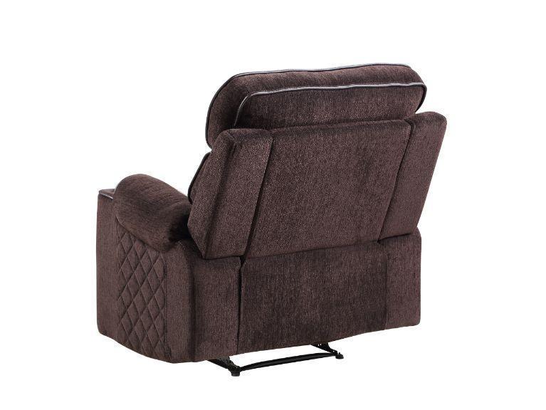 ACME Aulada Glider Recliner, Chocolate Chenille FredCo