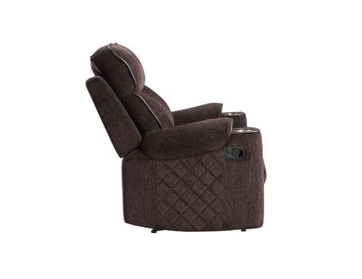 ACME Aulada Glider Recliner, Chocolate Chenille FredCo