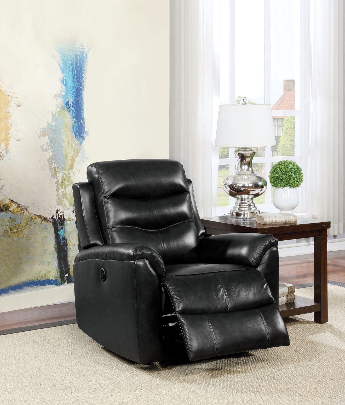 ACME Ava Recliner (Power Motion), Beige Top Grain Leather FredCo