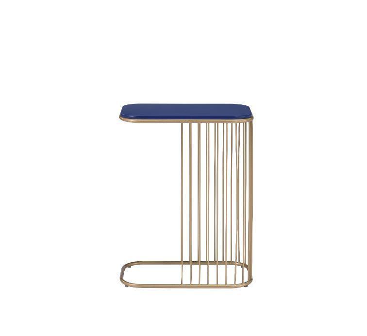 ACME Aviena Accent Table, Blue & Gold Finish FredCo