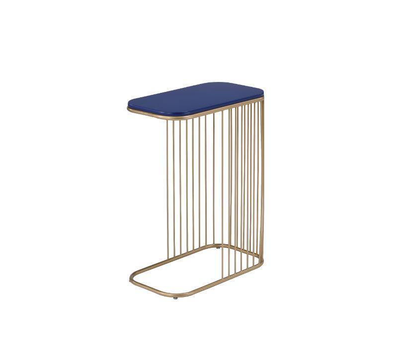 ACME Aviena Accent Table, Blue & Gold Finish FredCo