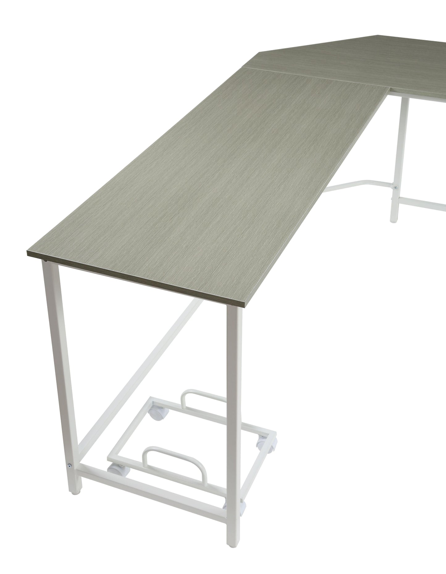 ACME Bambina Computer Desk, Gray & White Finish FredCo
