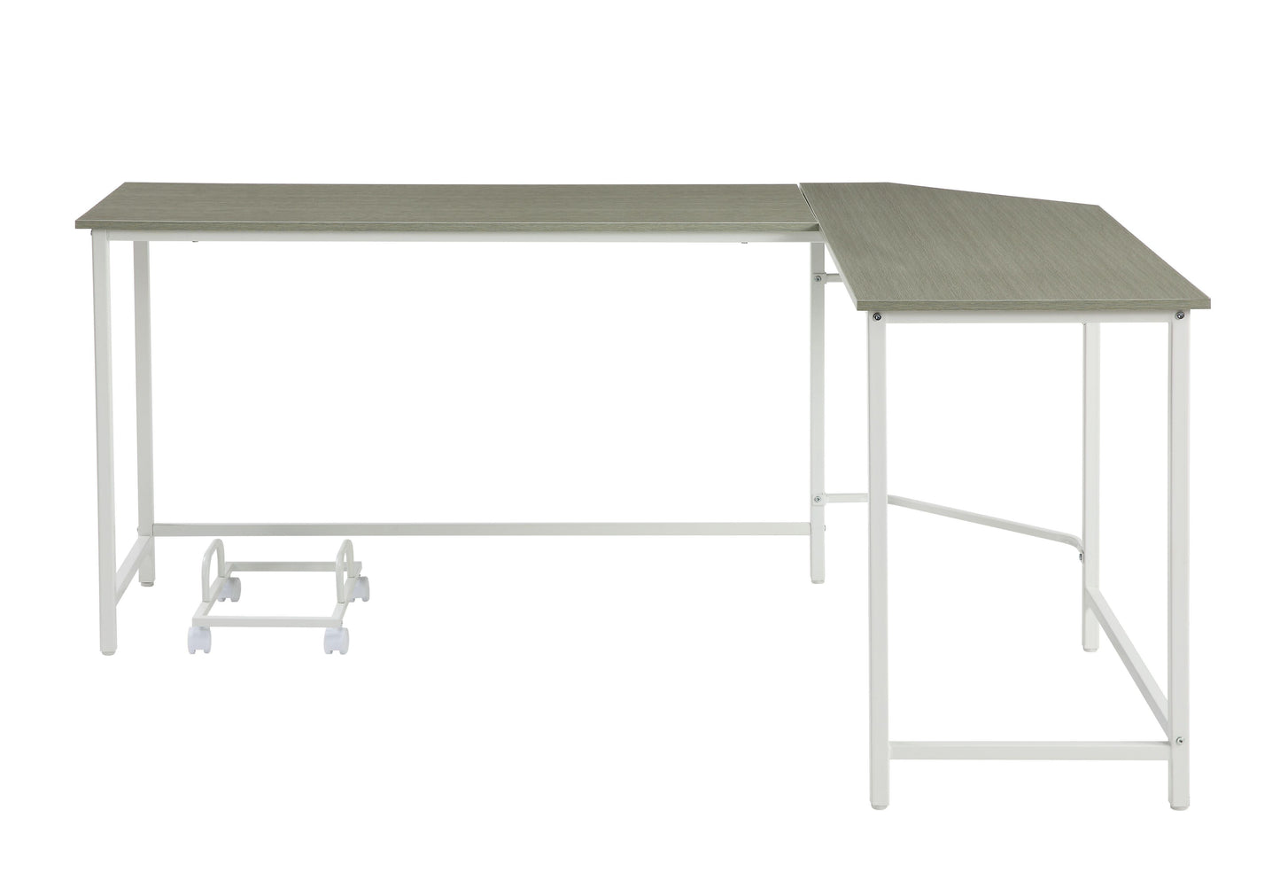 ACME Bambina Computer Desk, Gray & White Finish FredCo
