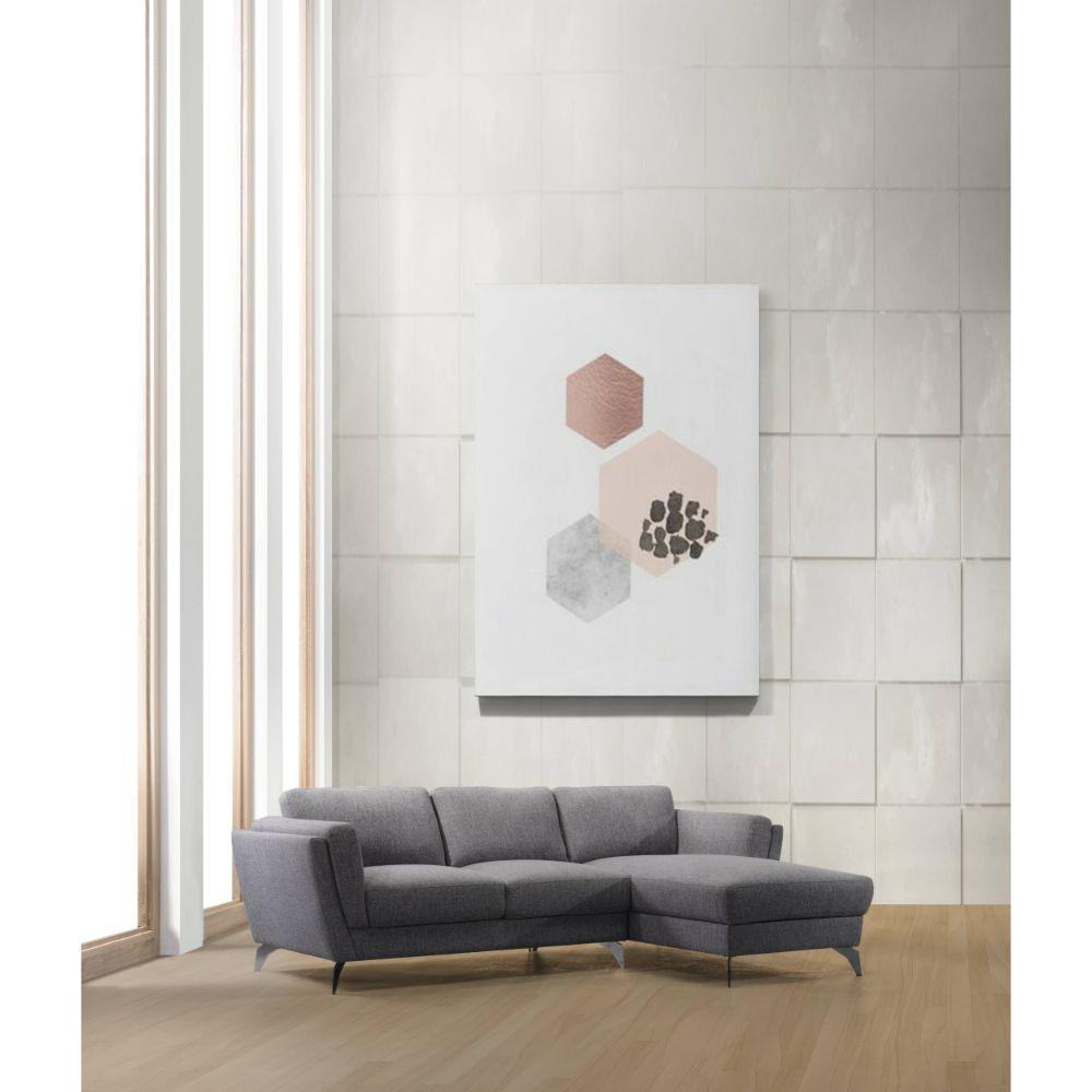 ACME Beckett Sectional Sofa, Gray Fabric FredCo