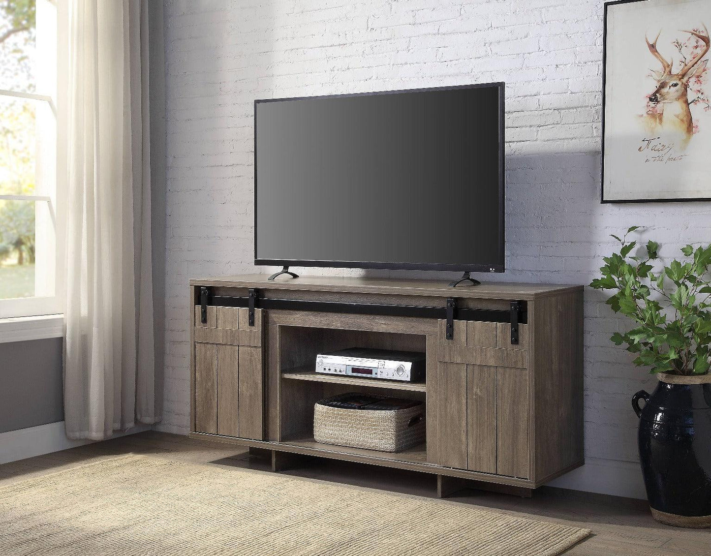 ACME Bellarosa TV Stand, Gray Washed FredCo