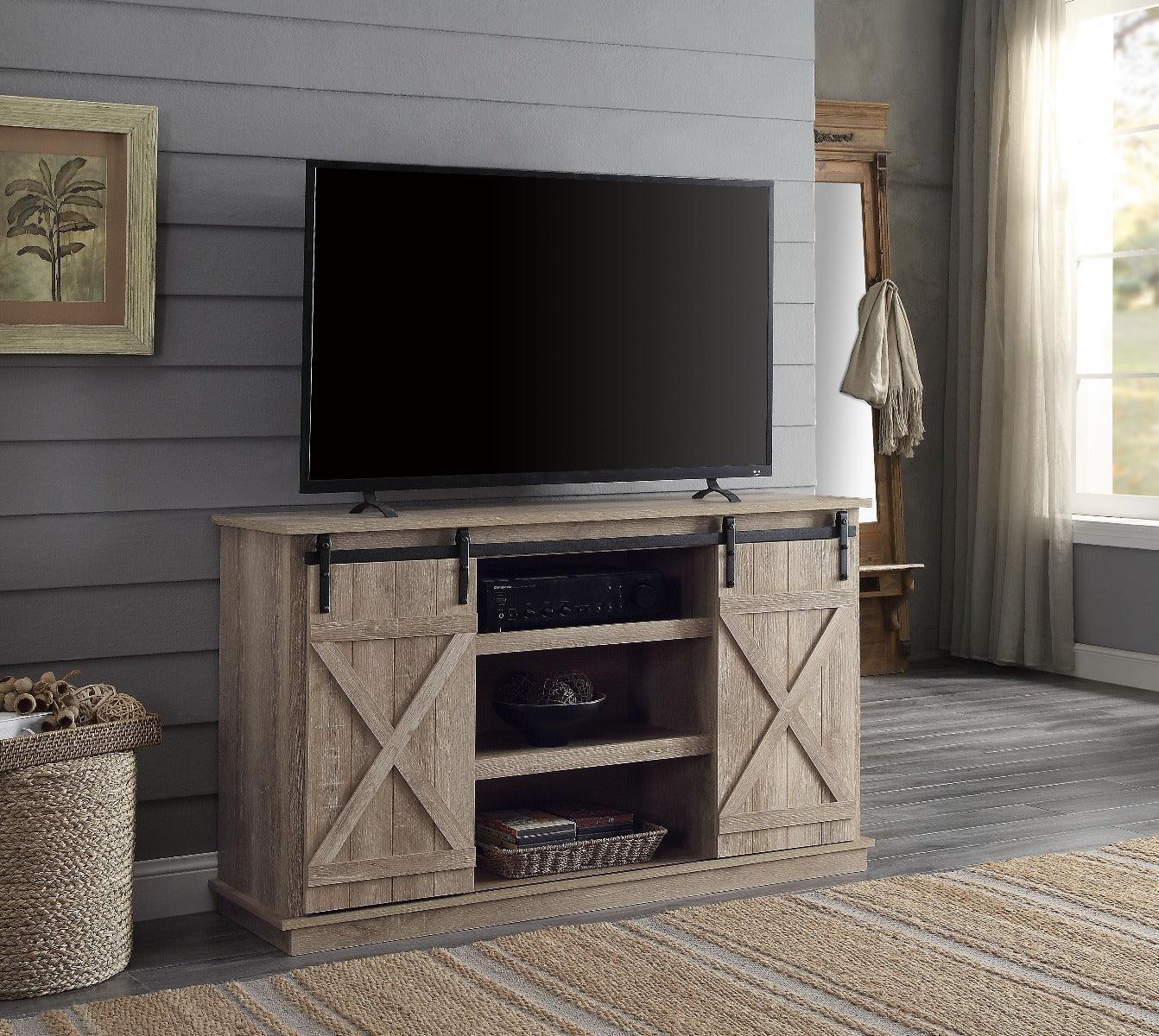 ACME Bellona TV Stand, Oak Finish FredCo