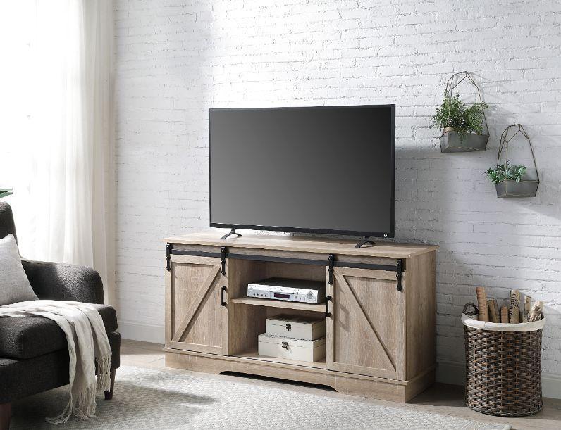 ACME Bennet TV Stand, Oak Finish FredCo