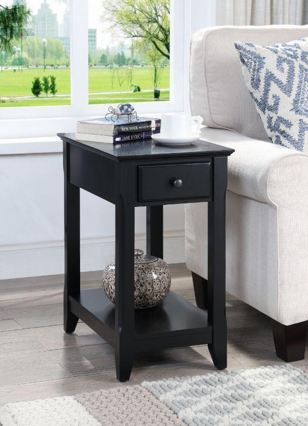 ACME Bertie Accent Table, Black Finish FredCo