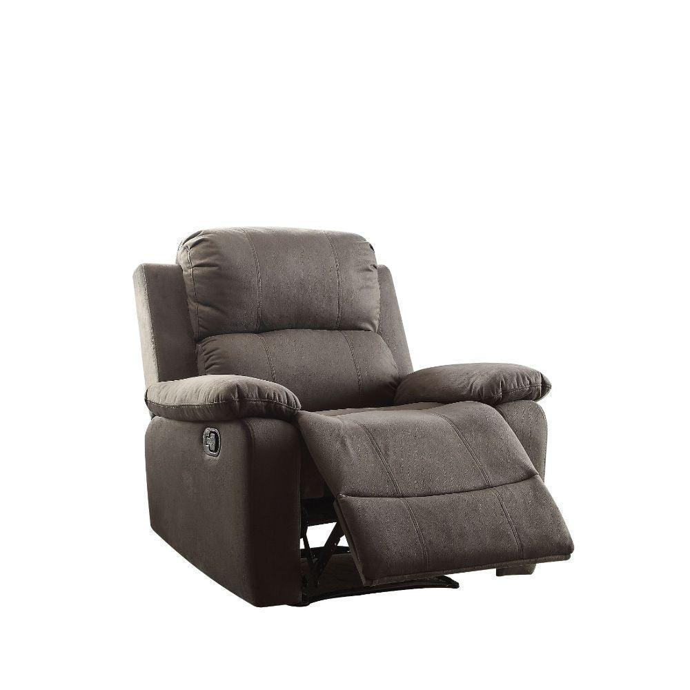 ACME Bina Recliner, Charcoal Polished Microfiber FredCo