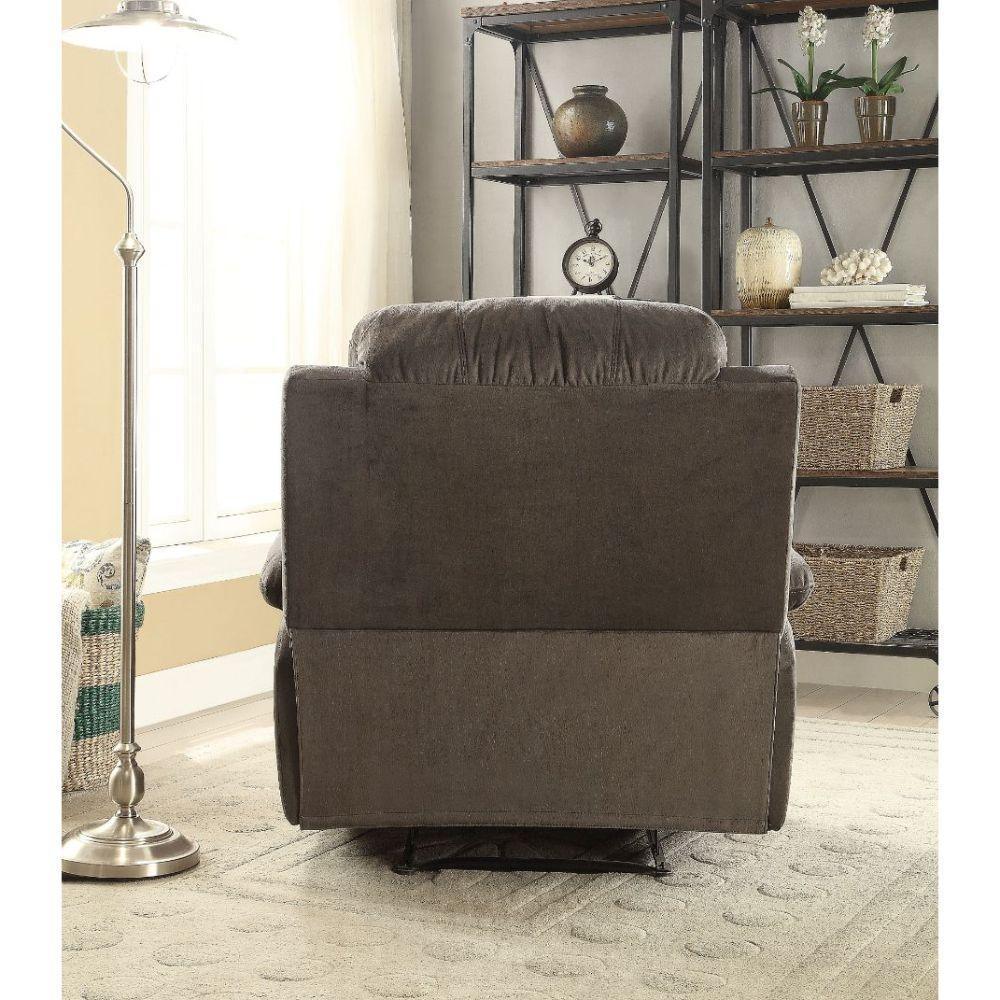 ACME Bina Recliner, Charcoal Polished Microfiber FredCo