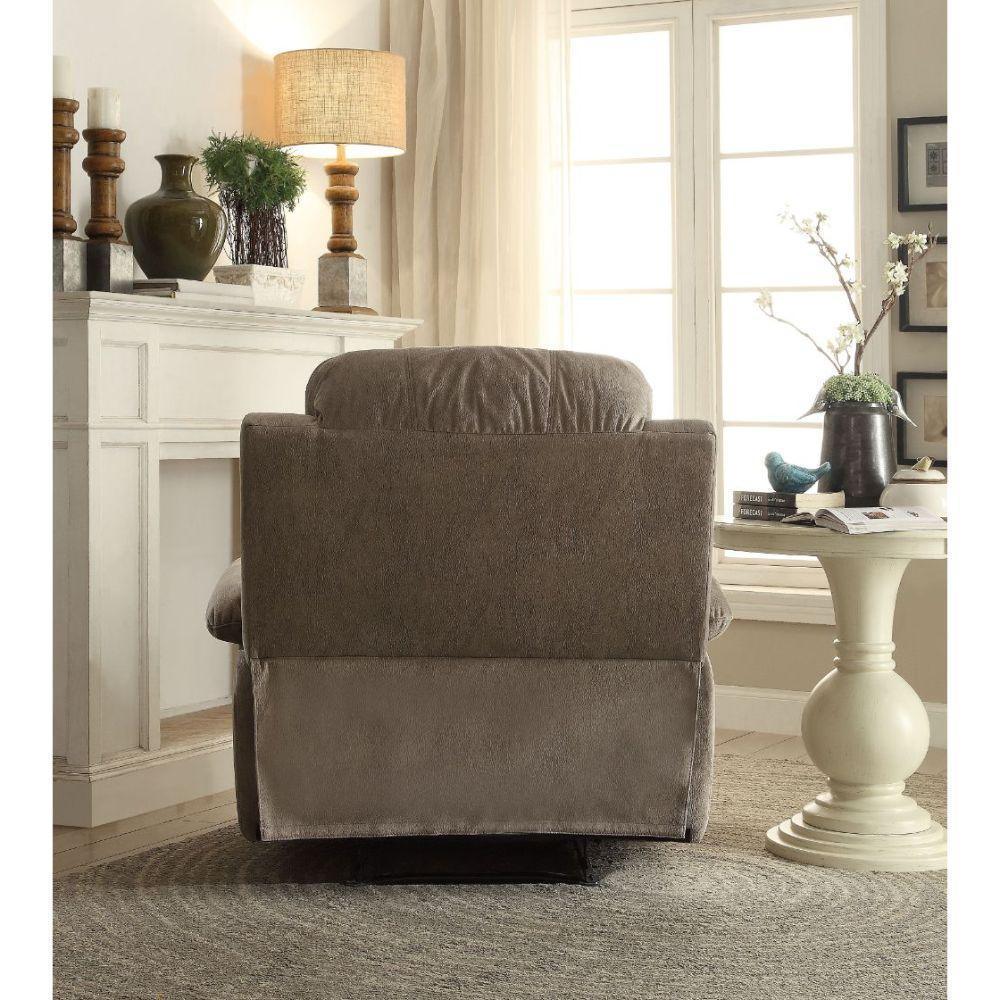 ACME Bina Recliner, Gray Polished Microfiber FredCo