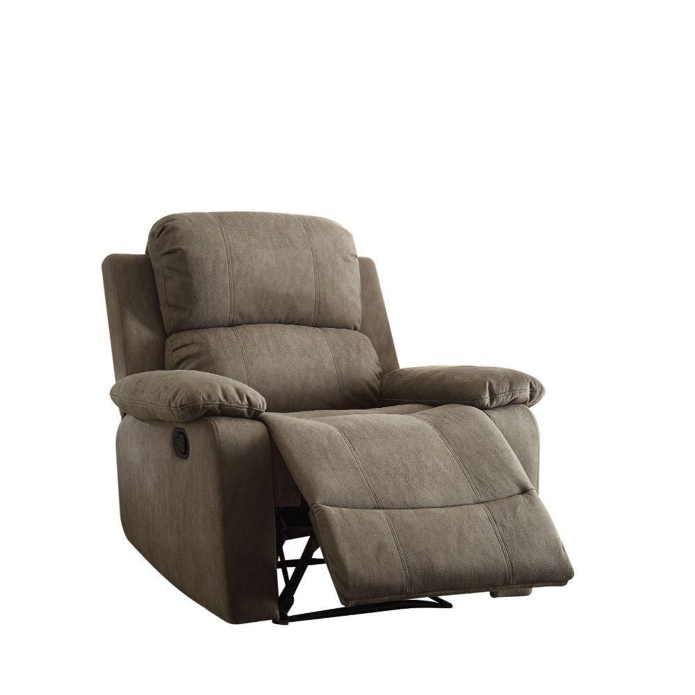 ACME Bina Recliner, Gray Polished Microfiber FredCo