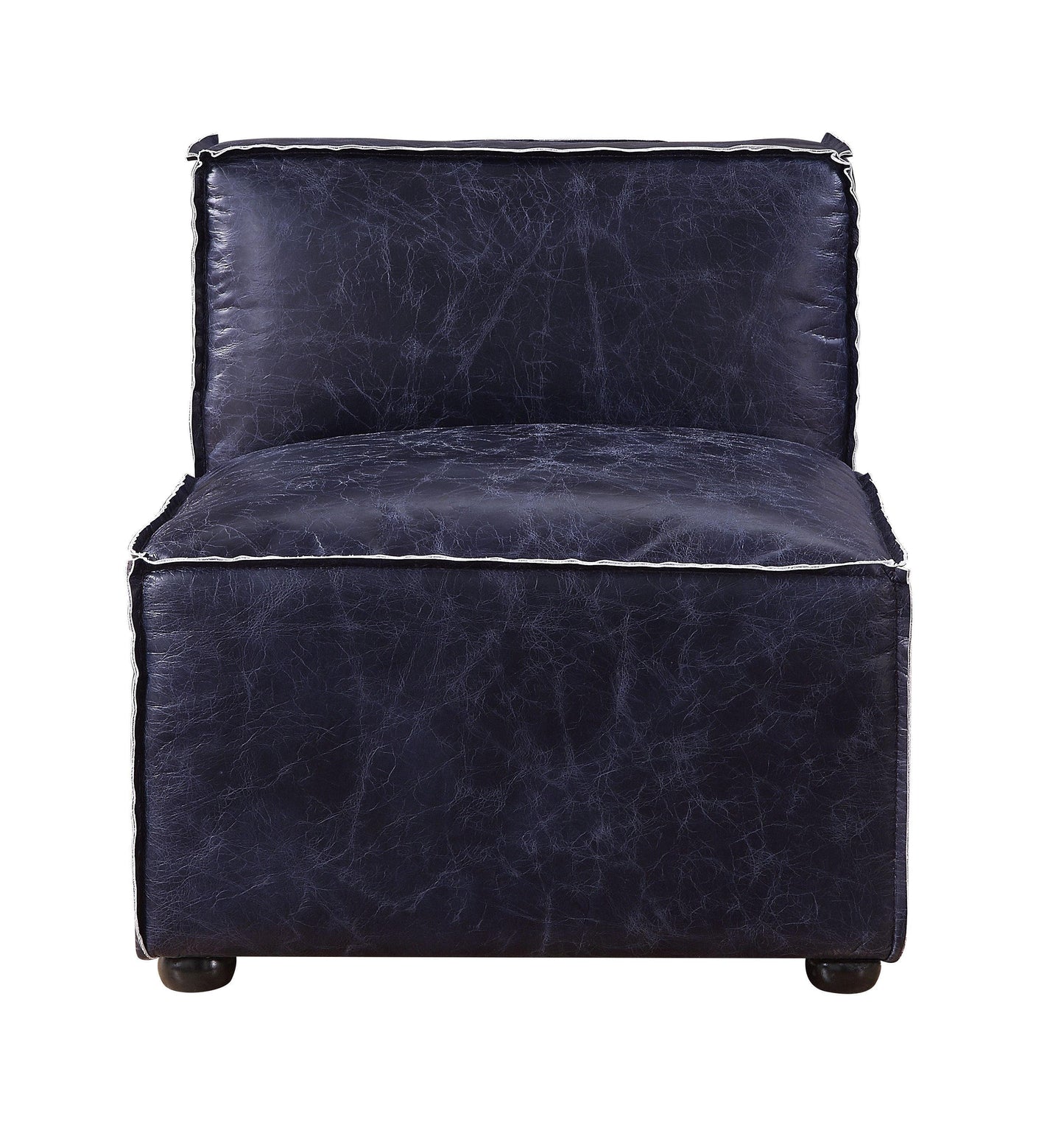 ACME Birdie Modular - Armless Chair, Vintage Blue Top Grain Leather FredCo