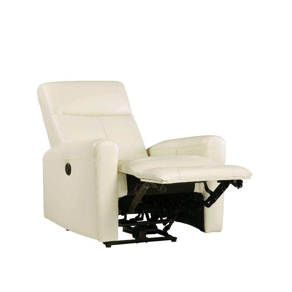 ACME Blane Recliner (Power Motion), Beige Top Grain Leather Match FredCo