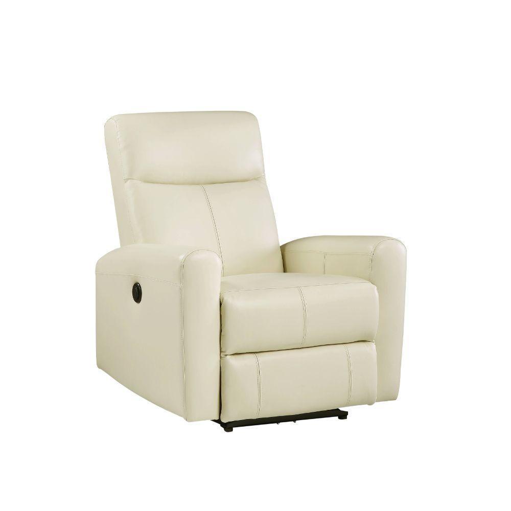 ACME Blane Recliner (Power Motion), Beige Top Grain Leather Match FredCo