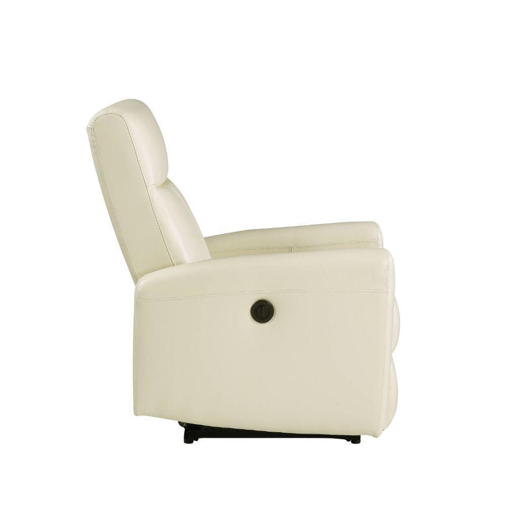 ACME Blane Recliner (Power Motion), Beige Top Grain Leather Match FredCo
