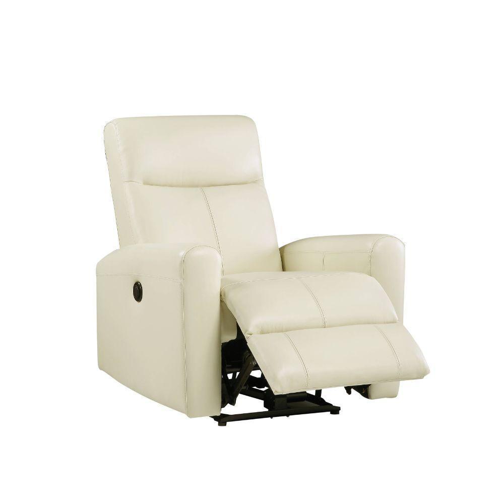 ACME Blane Recliner (Power Motion), Beige Top Grain Leather Match FredCo