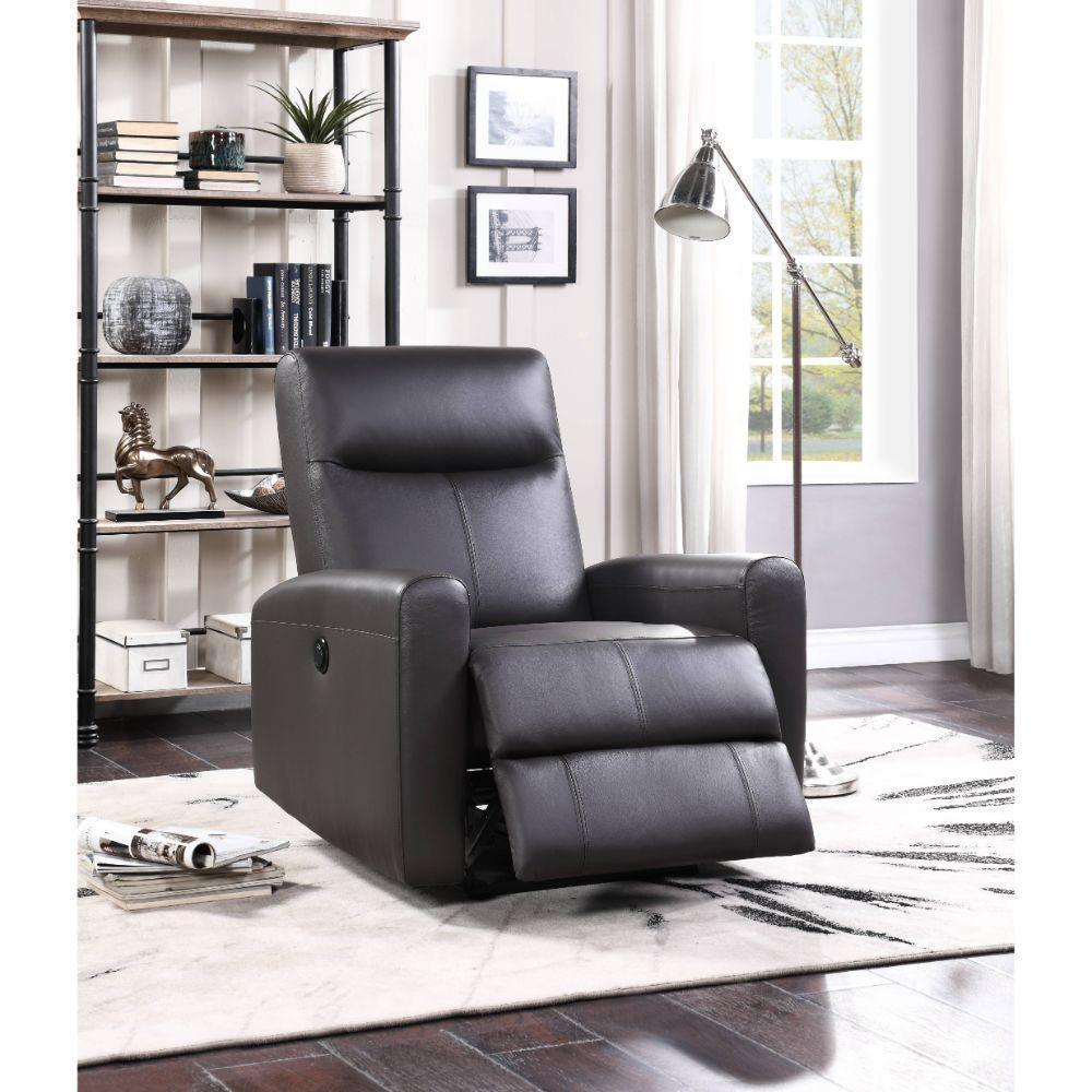 ACME Blane Recliner (Power Motion), Brown Top Grain Leather Match FredCo