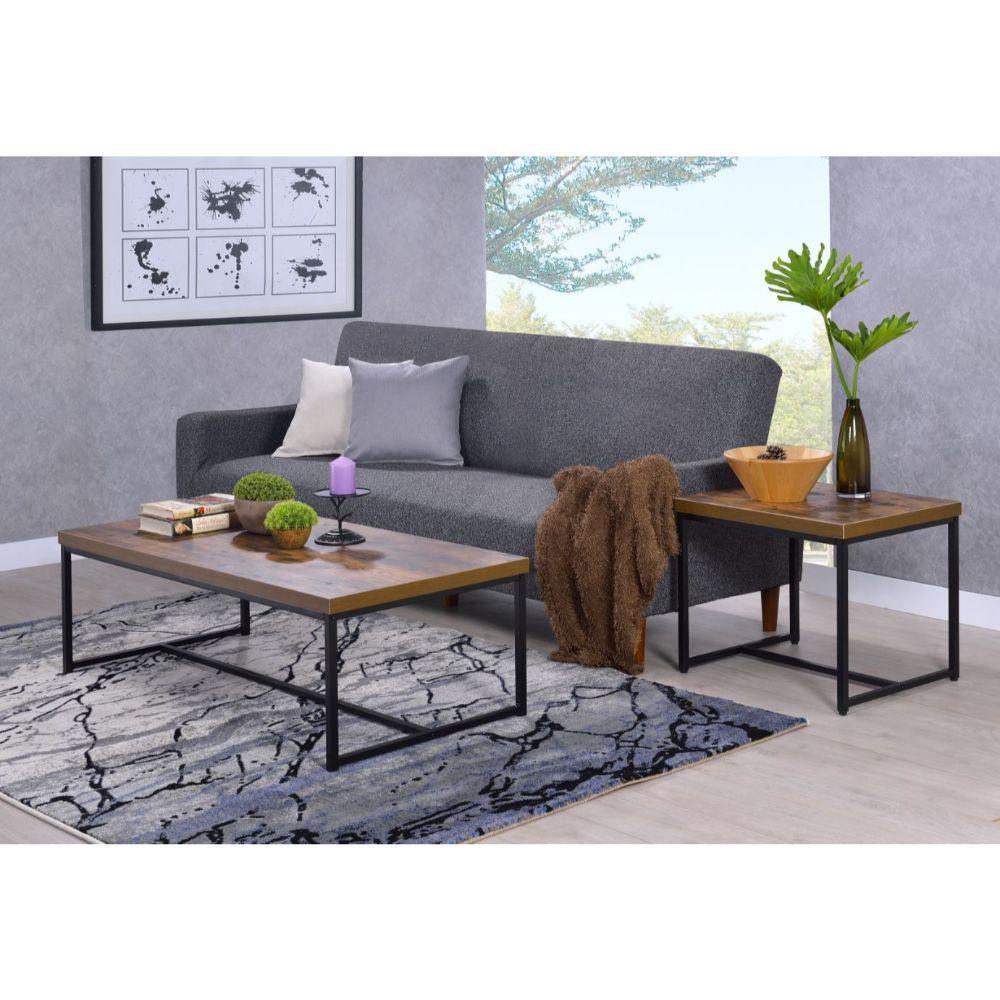 ACME Bob Coffee Table, Weathered Oak & Black FredCo