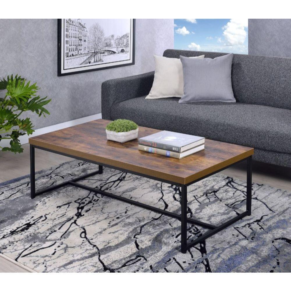 ACME Bob Coffee Table, Weathered Oak & Black FredCo