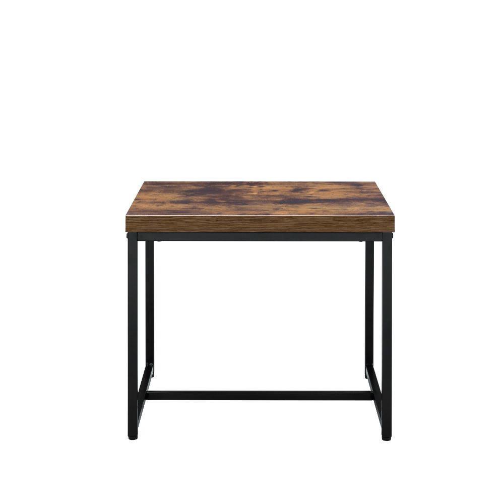 ACME Bob End Table, Weathered Oak & Black FredCo