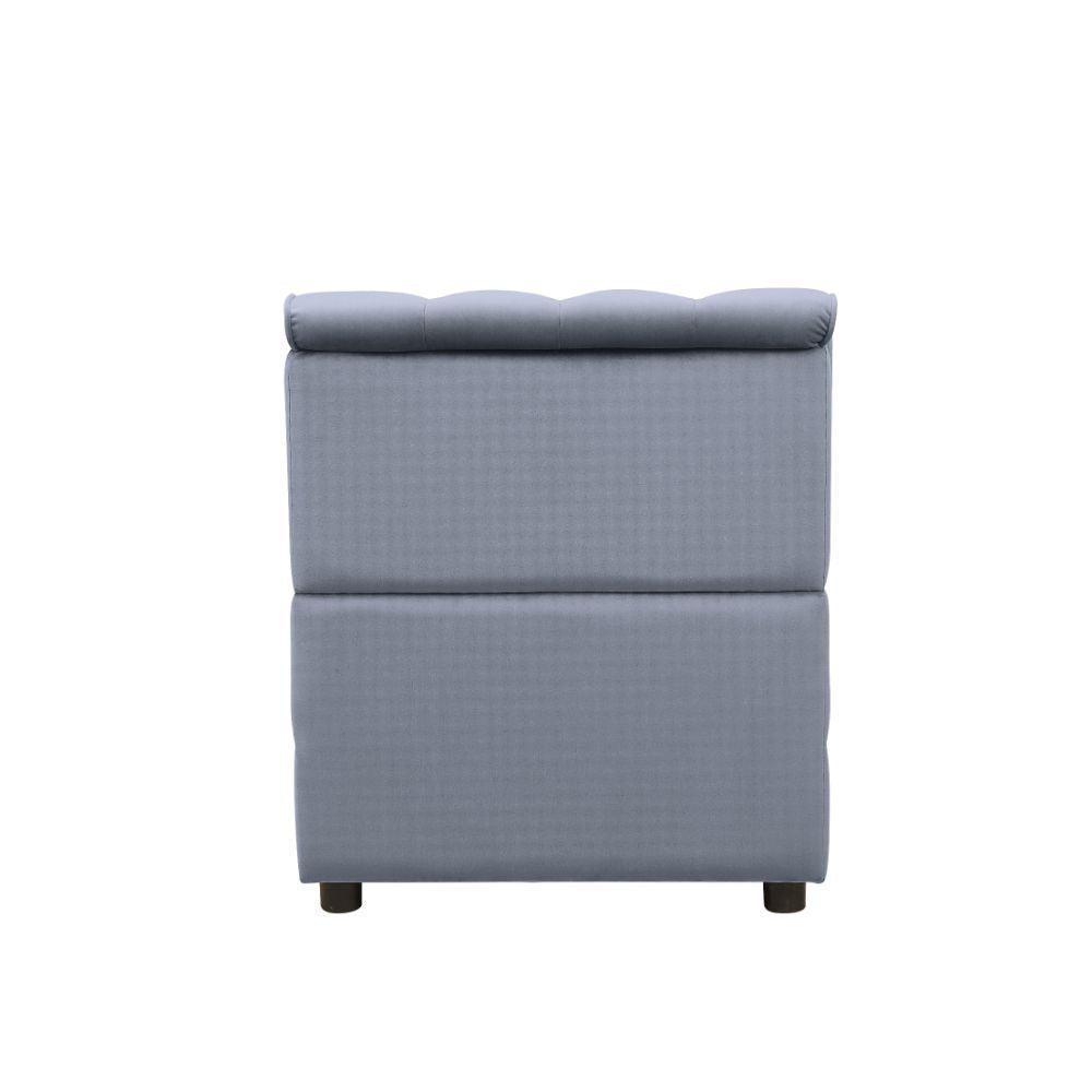 ACME Bois II Modular Armless Chair, Gray Velvet FredCo