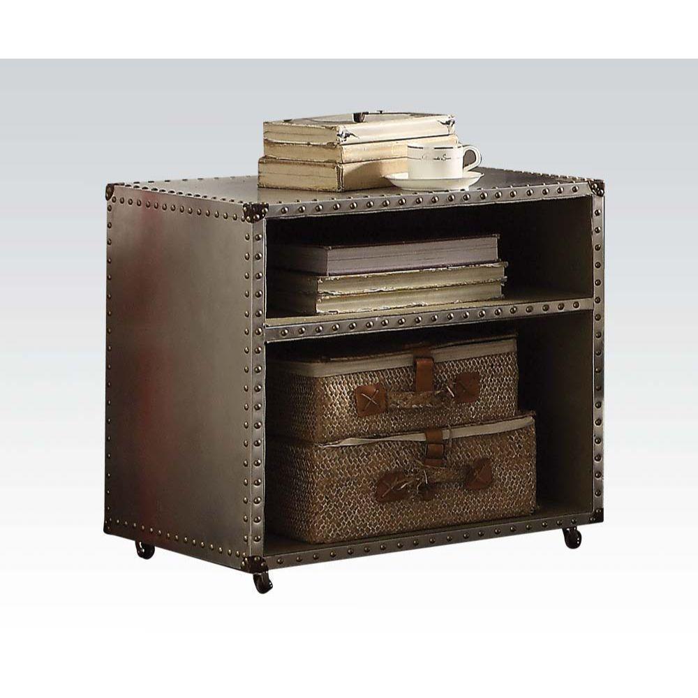 ACME Brancaster Nightstand (USB/Power Dock), Aluminum FredCo