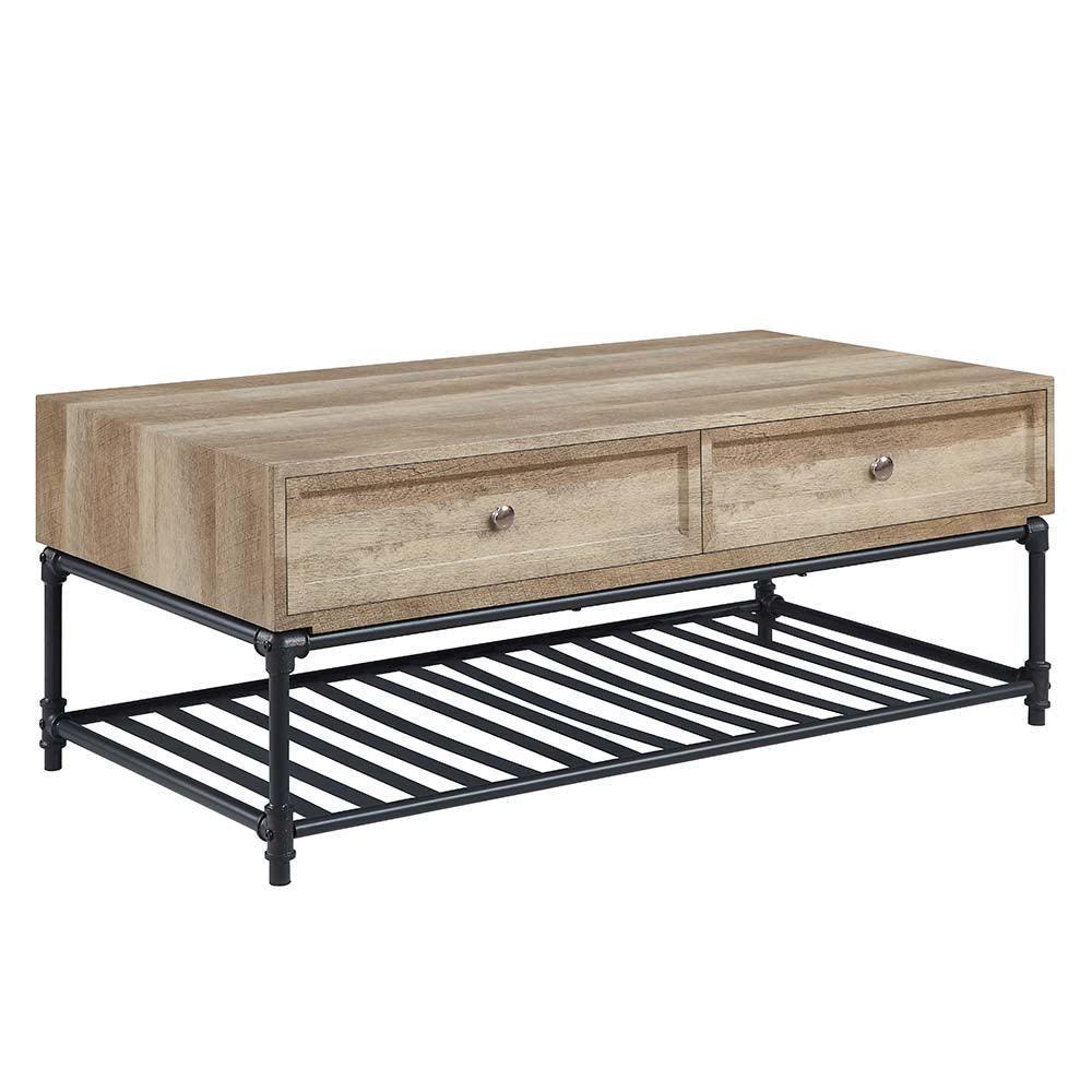 ACME Brantley Coffee Table, Oak & Sandy Black FredCo
