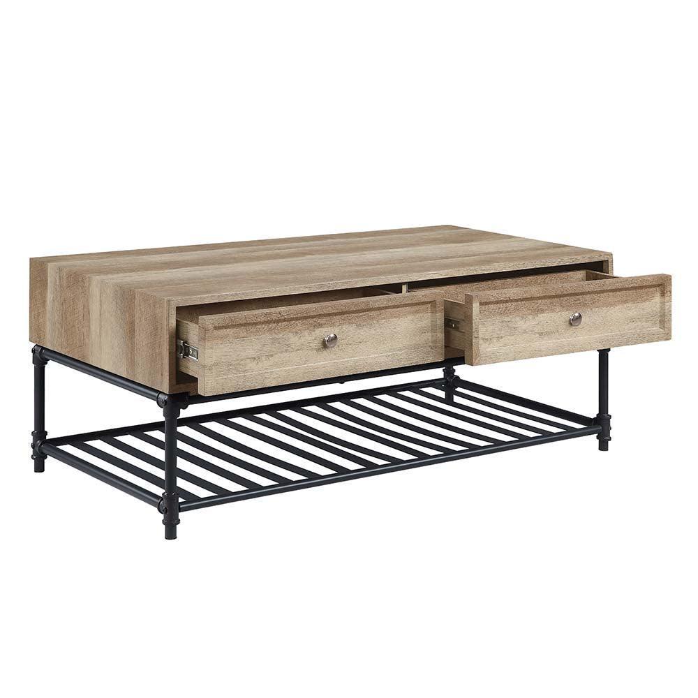 ACME Brantley Coffee Table, Oak & Sandy Black FredCo