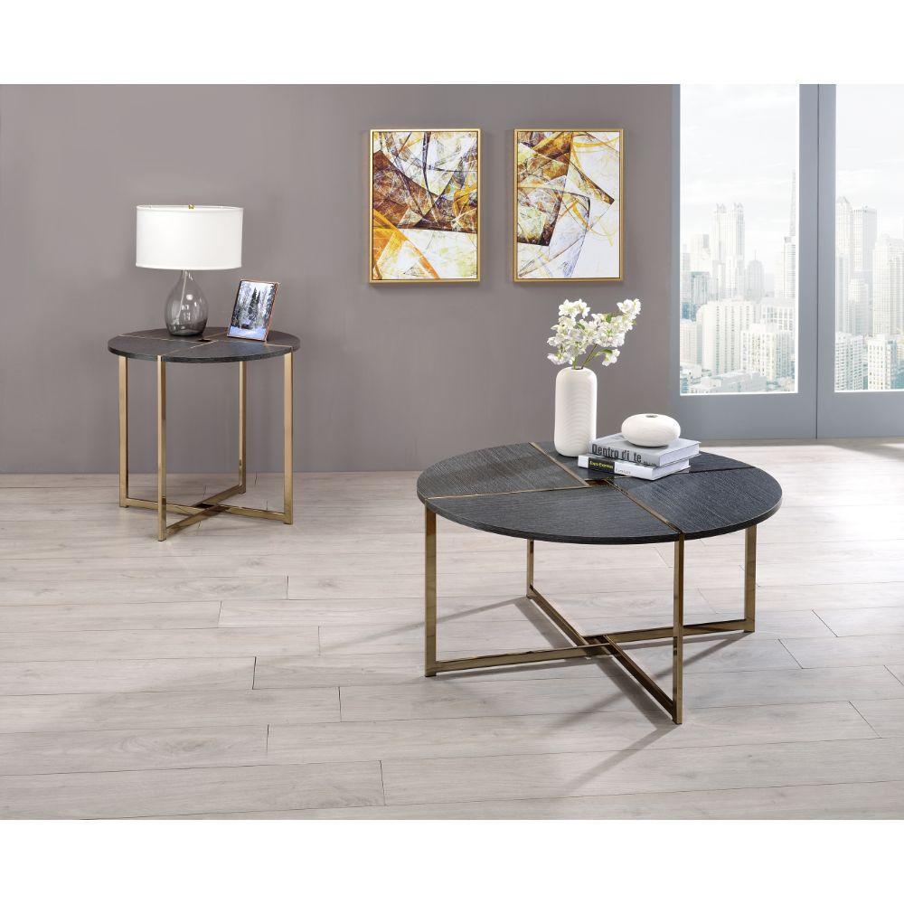 ACME Bromia Coffee Table, Black & Champagne FredCo