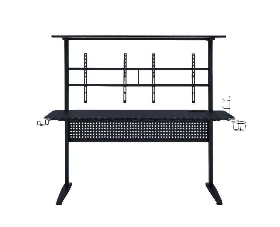 ACME Canzi Gaming Table w/USB Port, Black Finish FredCo