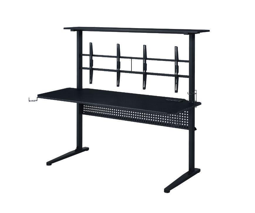 ACME Canzi Gaming Table w/USB Port, Black Finish FredCo