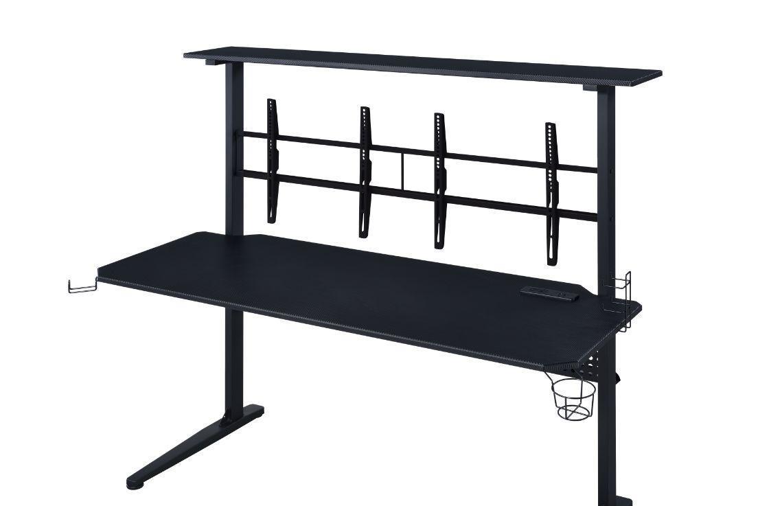 ACME Canzi Gaming Table w/USB Port, Black Finish FredCo