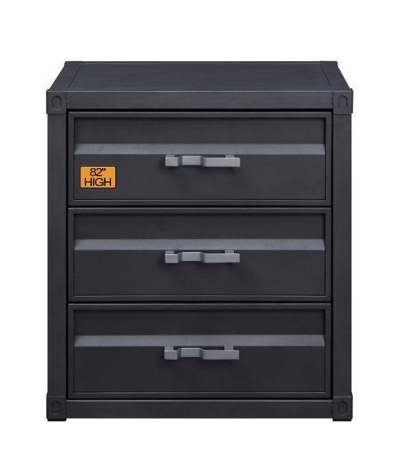 ACME Cargo 3-Drawer Chest, Gunmetal Finish FredCo