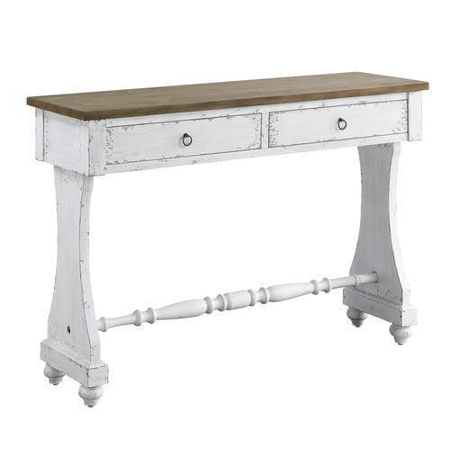 ACME Carminda Console Table, Antique White Finish FredCo