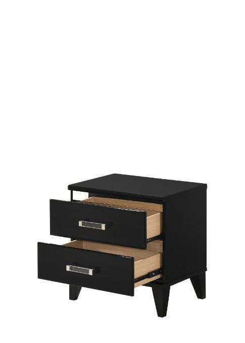 ACME Chelsie Nightstand• Black Finish FredCo