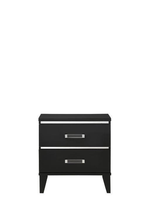 ACME Chelsie Nightstand• Black Finish FredCo