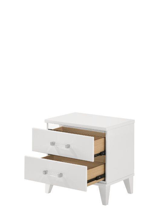 ACME Chelsie Nightstand• White Finish FredCo