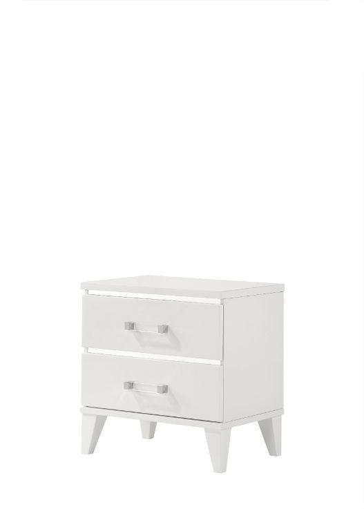 ACME Chelsie Nightstand• White Finish FredCo