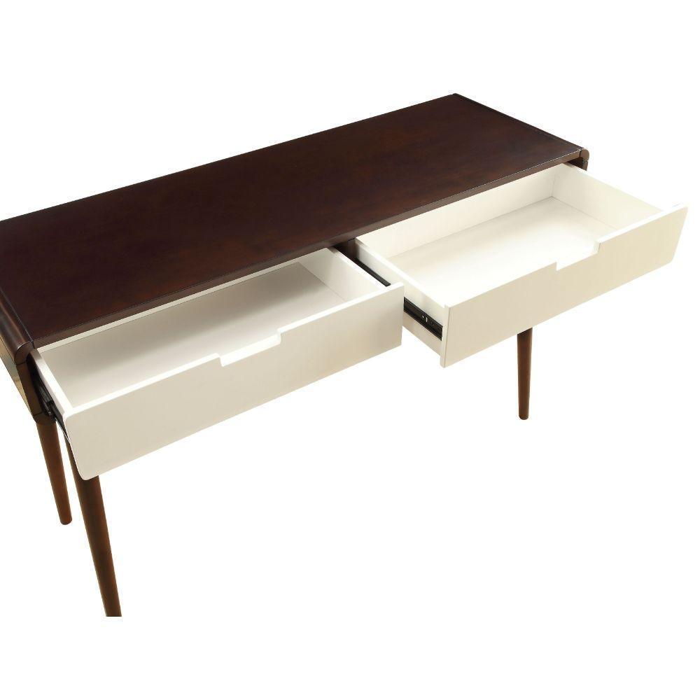 ACME Christa Sofa Table, Espresso & White FredCo