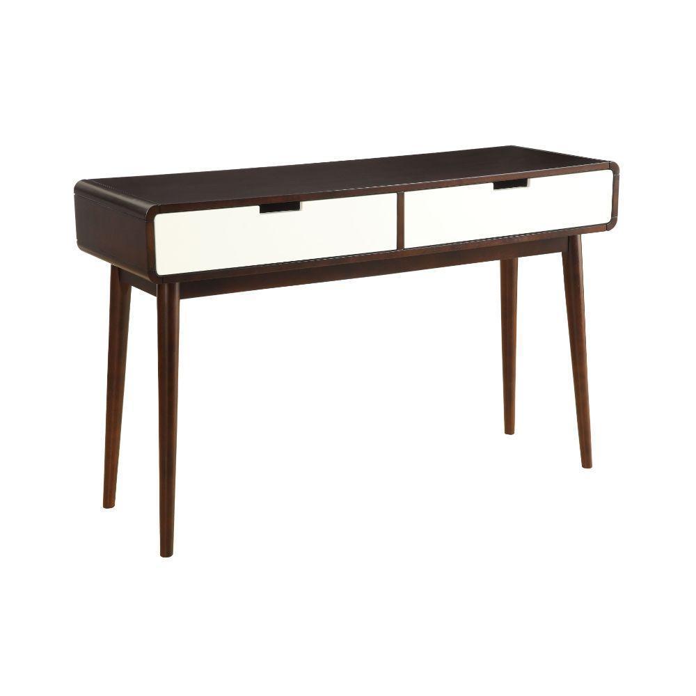 ACME Christa Sofa Table, Espresso & White FredCo