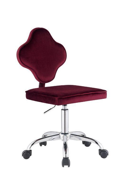 ACME Clover Office Chair, Red Velvet FredCo