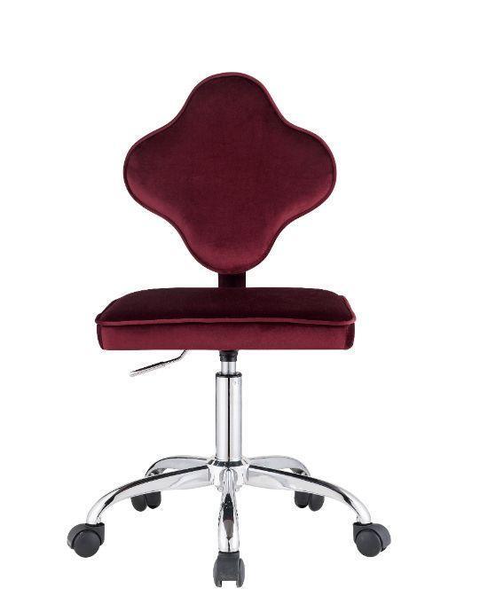 ACME Clover Office Chair, Red Velvet FredCo
